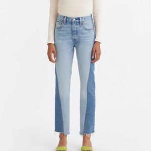 NWT Levis 501 spliced high rise jeans